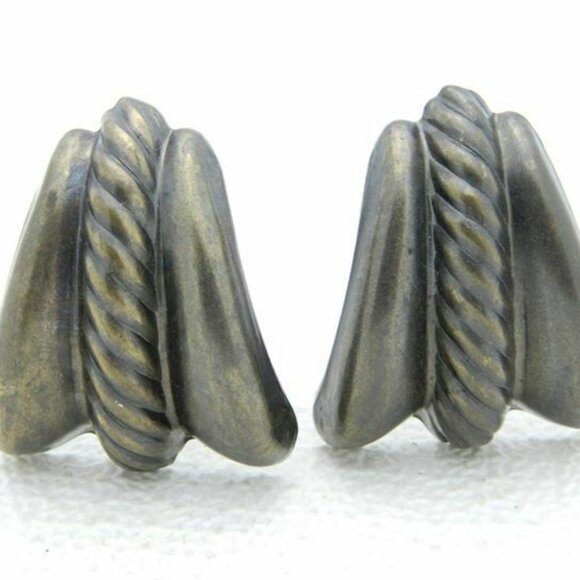 Large Modernist Brushed Gold Tone Vintage Post - Picture 1 of 2